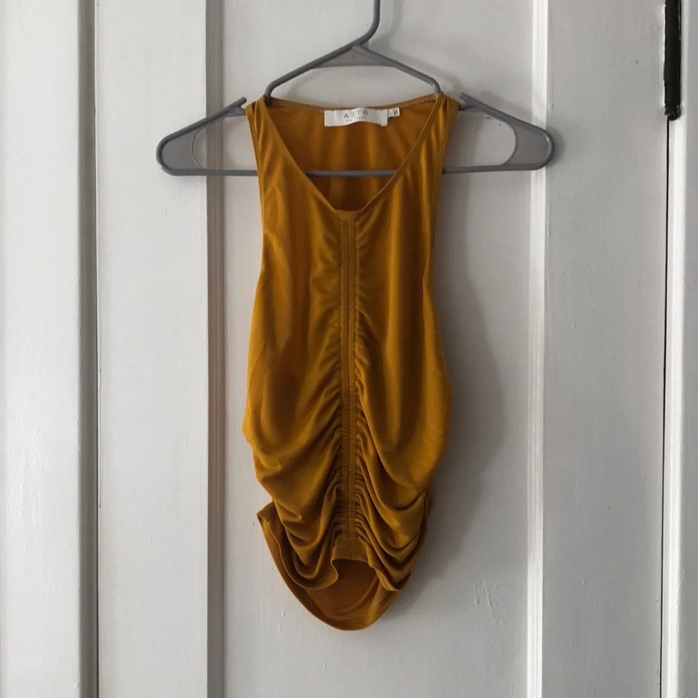 ASTR Ruched Tank Top - Picture 2 of 4